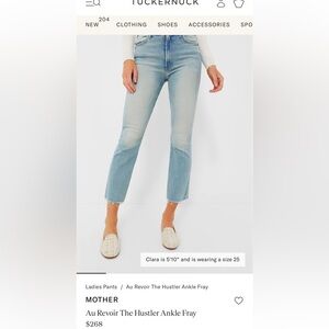 Mother - The hustler ankle fray in Au revoir. Perfect condition.